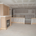 sitting room with fireplace